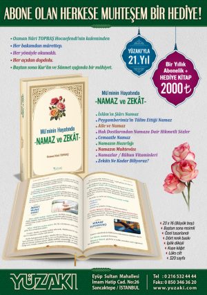 Yüzakı Dergisi Yıllık Abonelik - Yurtiçi