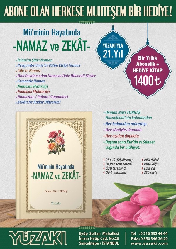 Yüzakı Dergisi Yıllık Abonelik - Yurtiçi